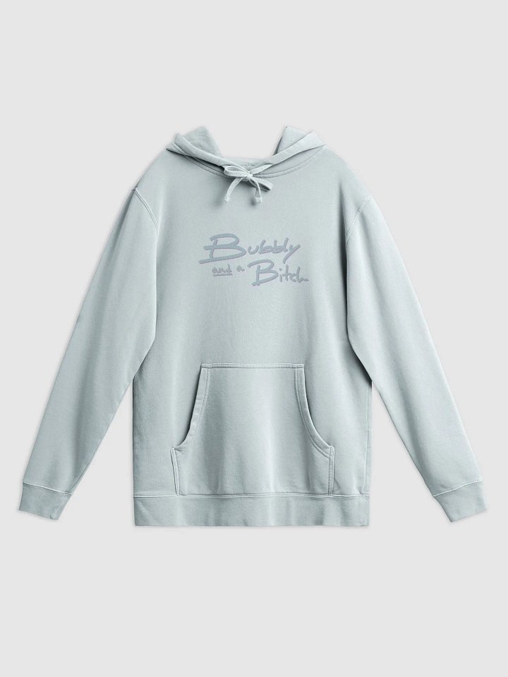 Bubbly and a B*tch (cotton candy shadow design) printed pigment hoodie product image (11)