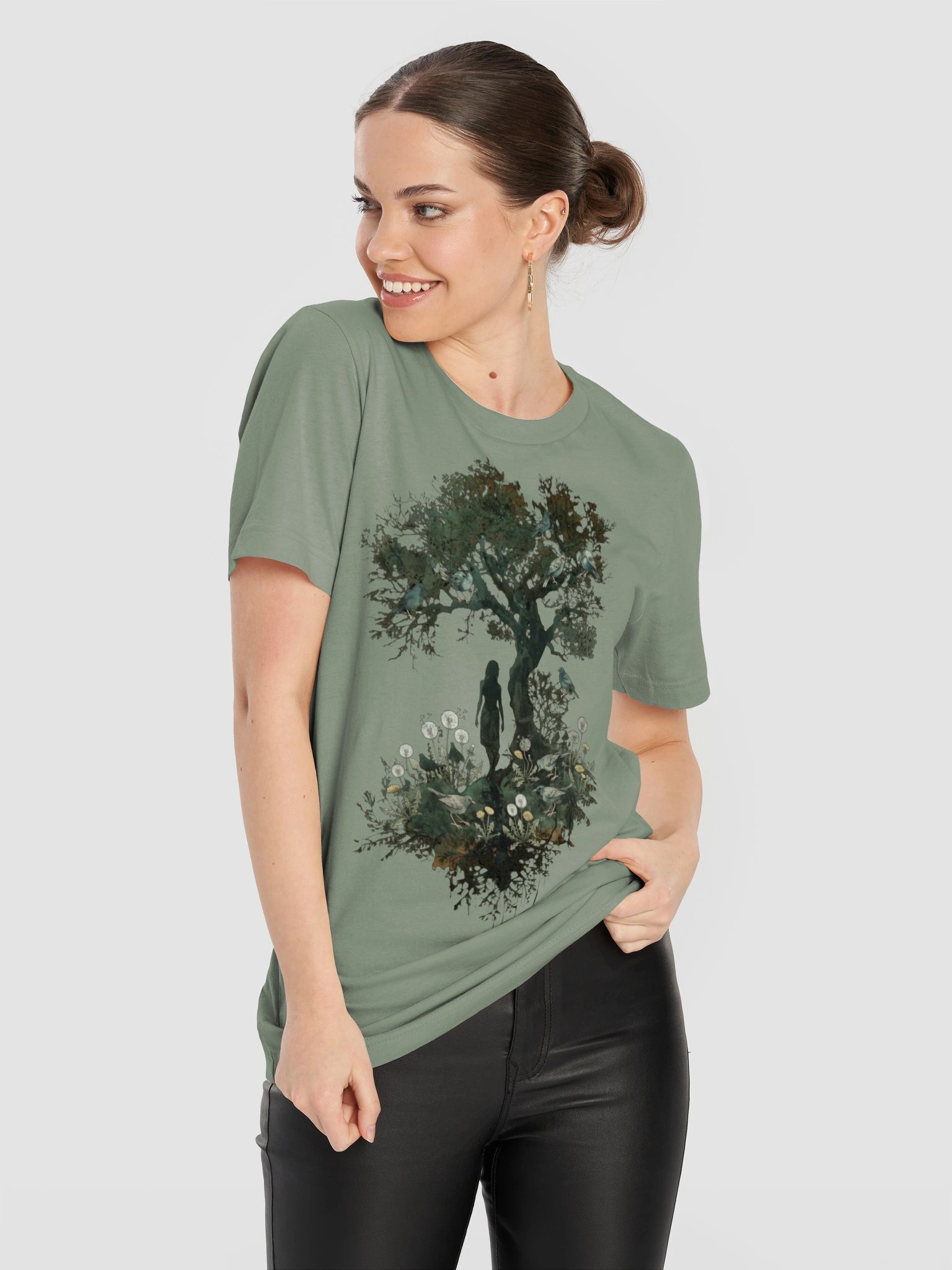 Forest Woman Silhouette Shirt, Divine Feminine Woodland Nature Lover Tee product image (12)