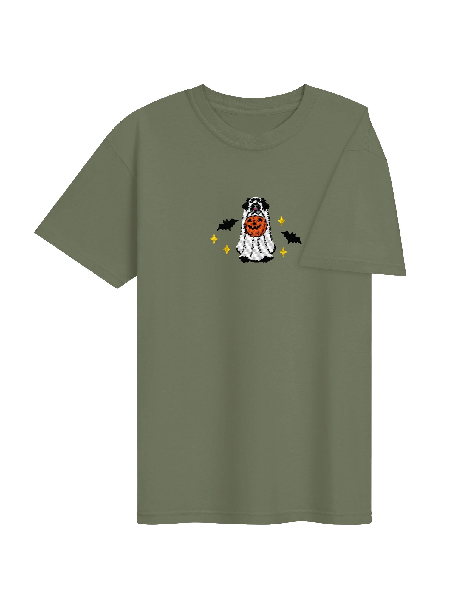 Halloween Newfoundland(Black) Embroidered T-Shirt product image (12)