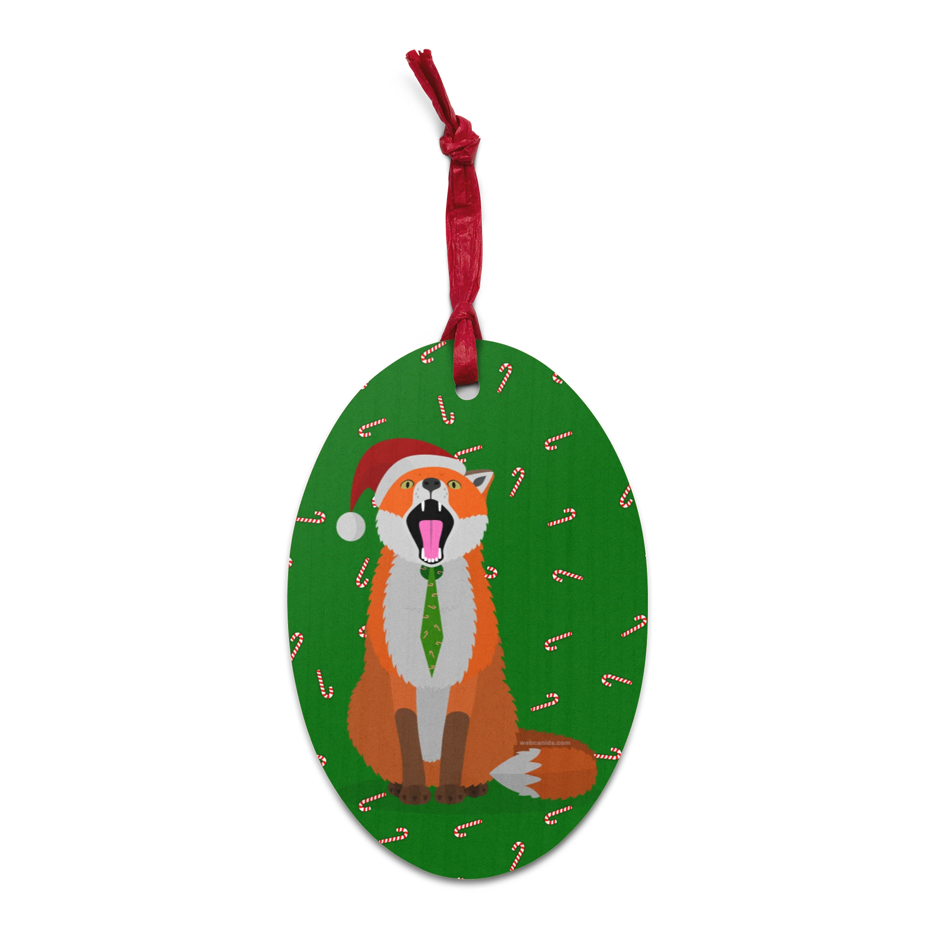 Holiday Foxxo Wooden Ornament product image (2)