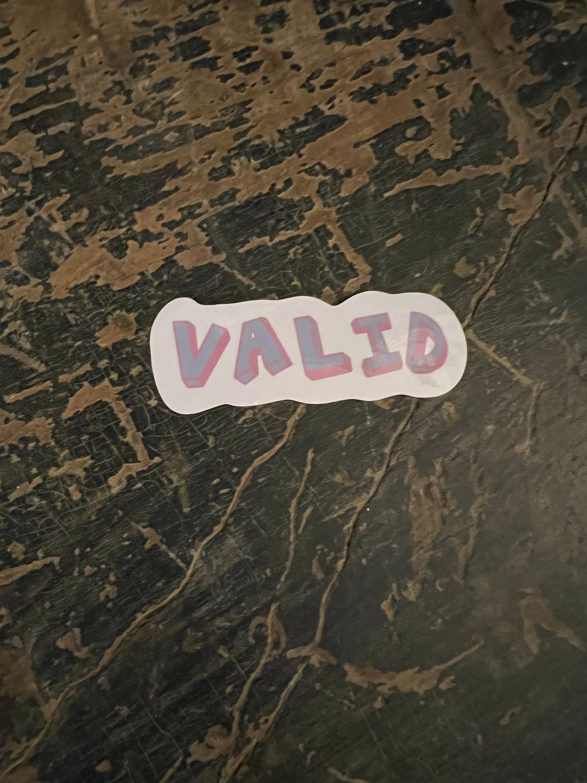 Valid Text Vinyl Sticker product image (2)
