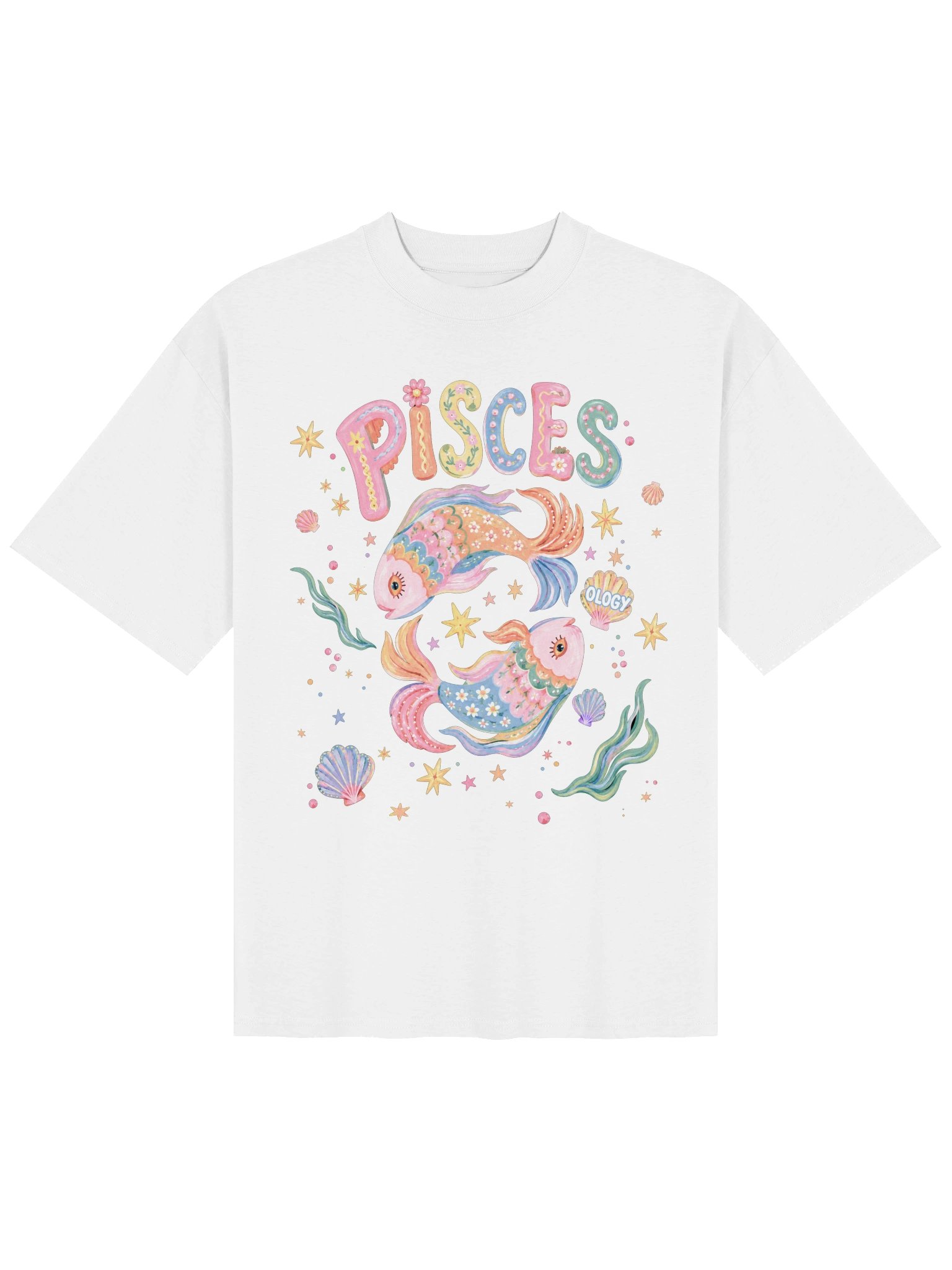 Pisces Astro Pop Oversized Tee product image (2)