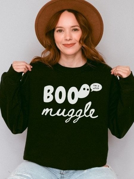 Boo Magical Halloween Fall Minimalist Sweatshirt product image (7)