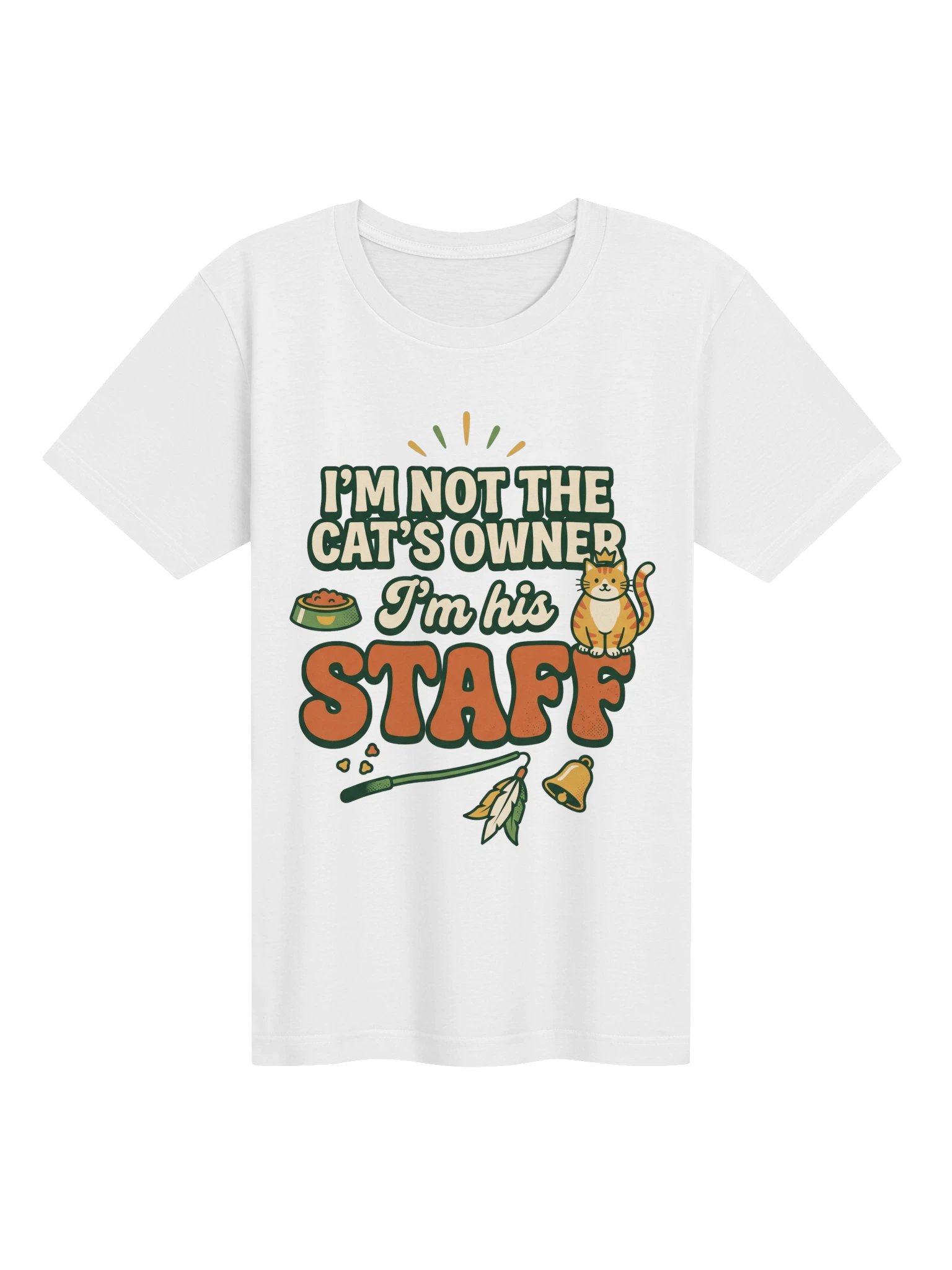 I'm Not The Cat's Owner I'm His Staff Shirt - Funny Cat Dad Gift product image (1)