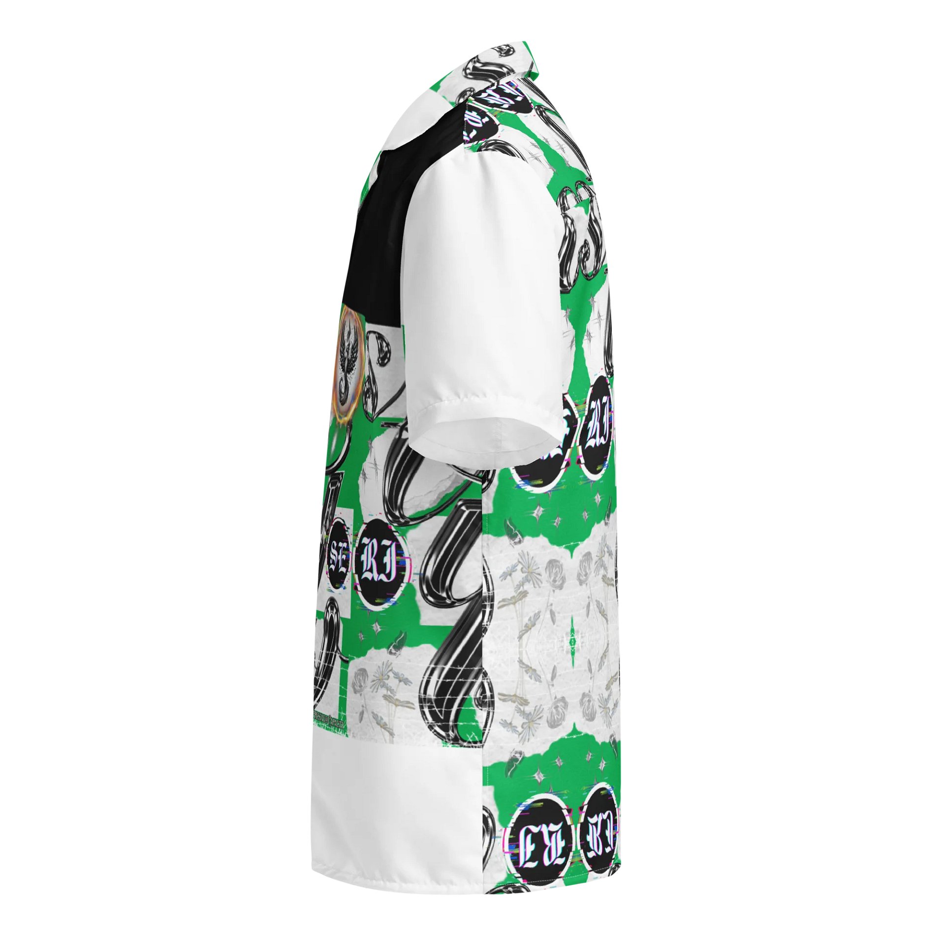XPRESSIVE @ CAPACITY LADY LUCK GREEN METALLIC PHOENIX BUTTON DOWN product image (3)