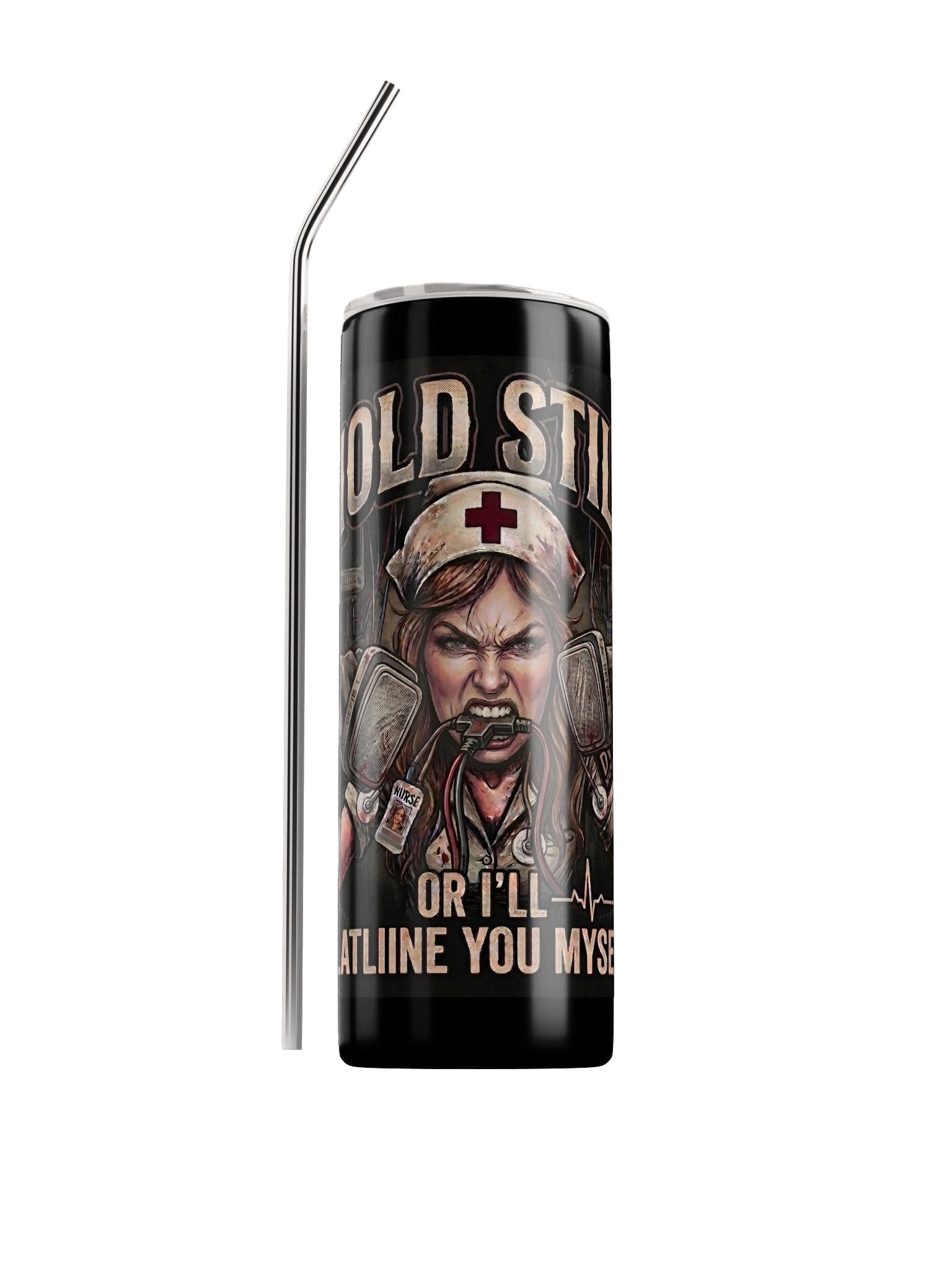 The "Flatline" 20oz Insulated Tumbler product image (1)