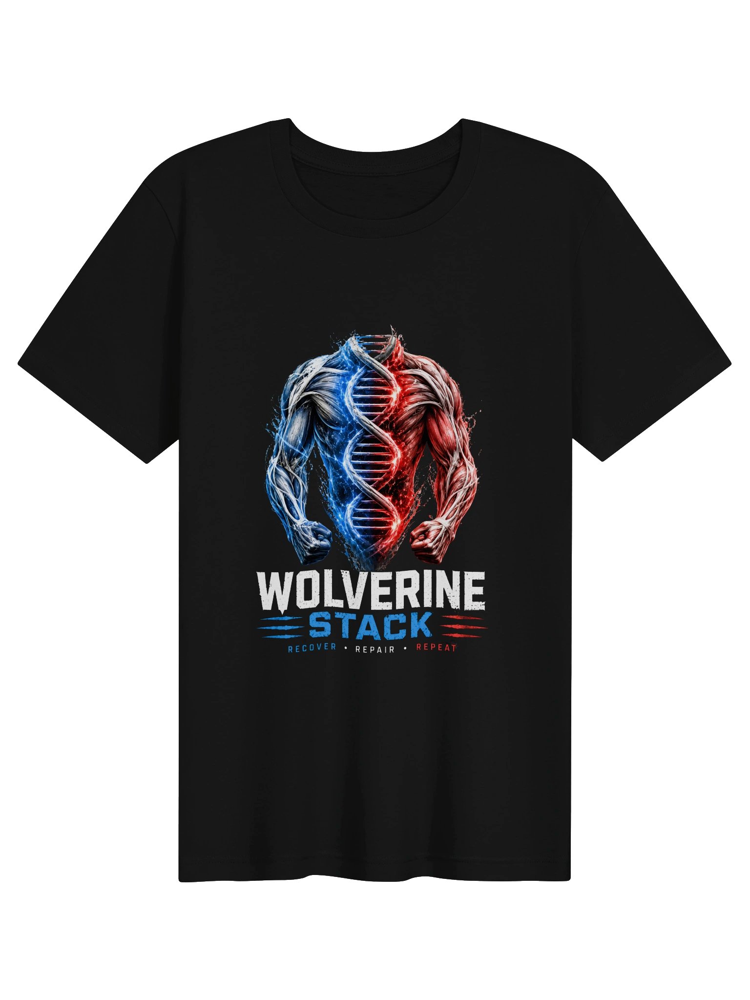 Wolverine Stack T-Shirt – BPC-157 & TB-500 Peptide Shirt product image (1)