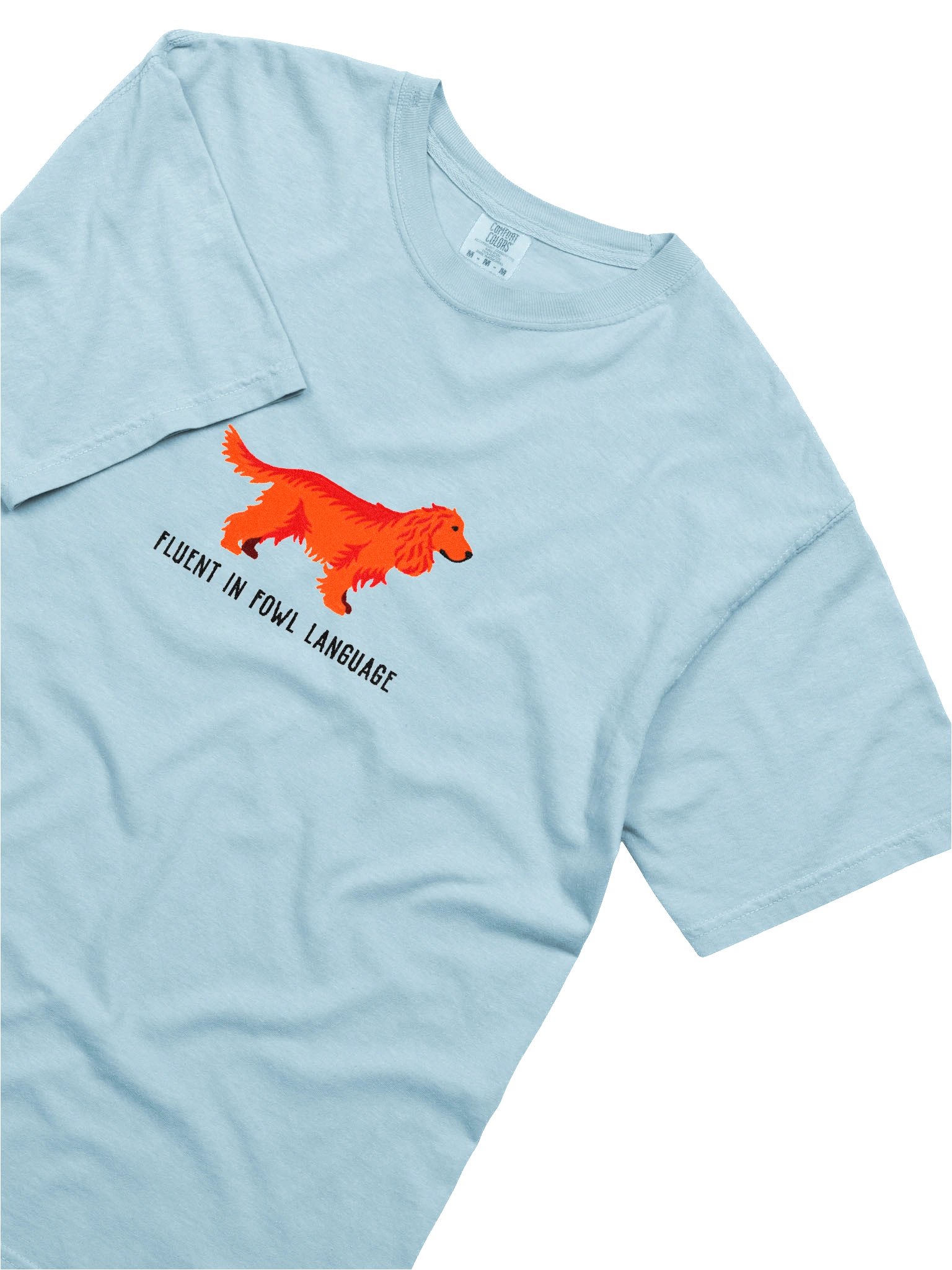Fluent in Fowl Language T-Shirt(Embroidered) of an English Cocker Spaniel(Red) product image (8)