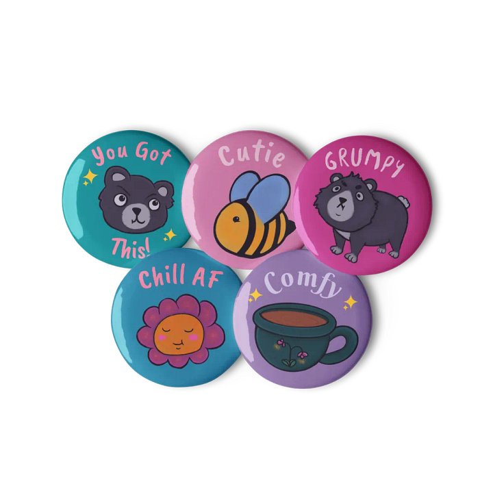 Grumpy Bear Pin Badges product image (2)