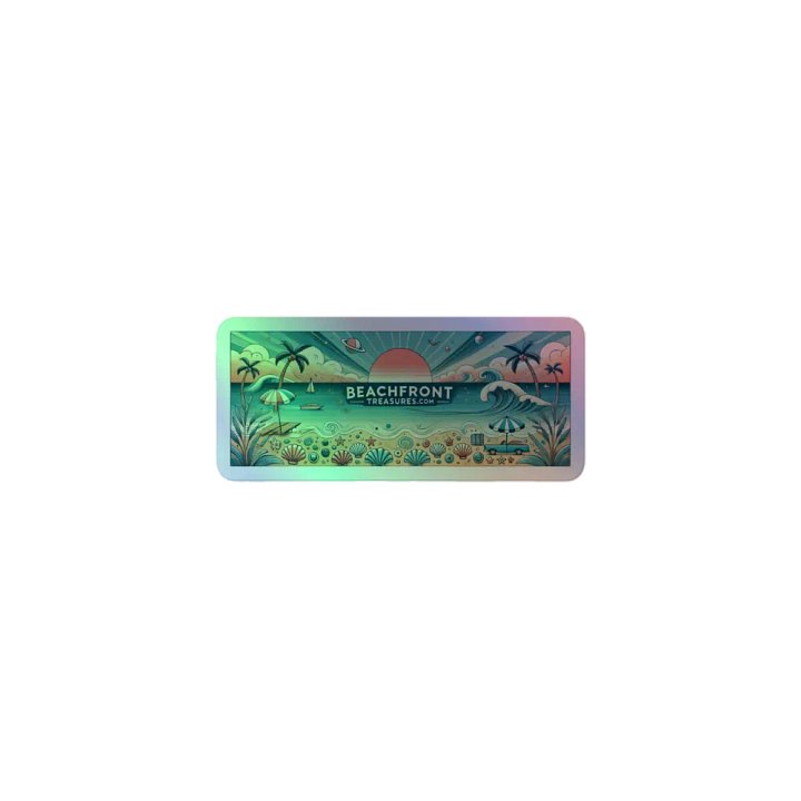 BeachFrontTreasures.com Holographic Sticker product image (1)