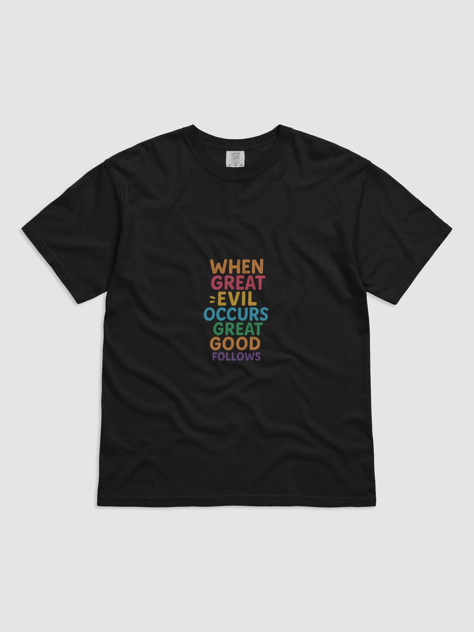 When Great Evil Occurs, Great Good Follows – Nichiren Buddhism Heavyweight Cotton T-Shirt product image (1)