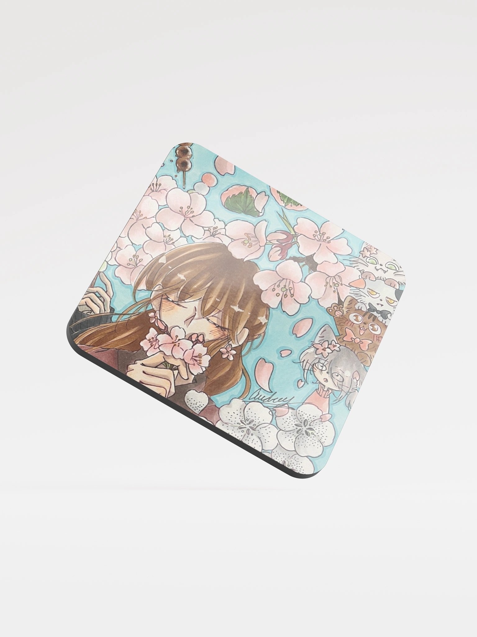 Sakura and Cats Coaster product image (1)