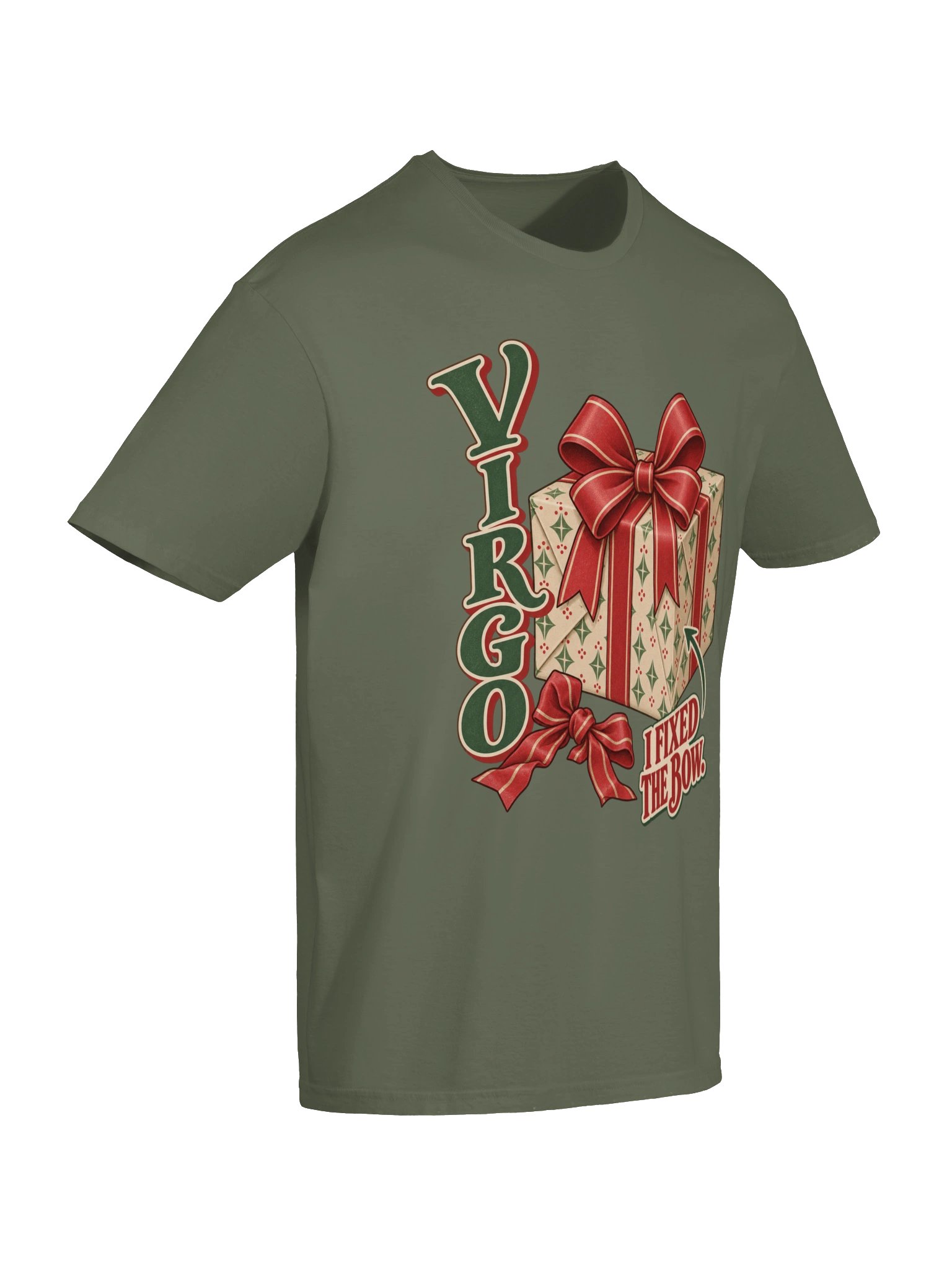 Virgo I Fixed the Bow Christmas T-Shirt product image (6)