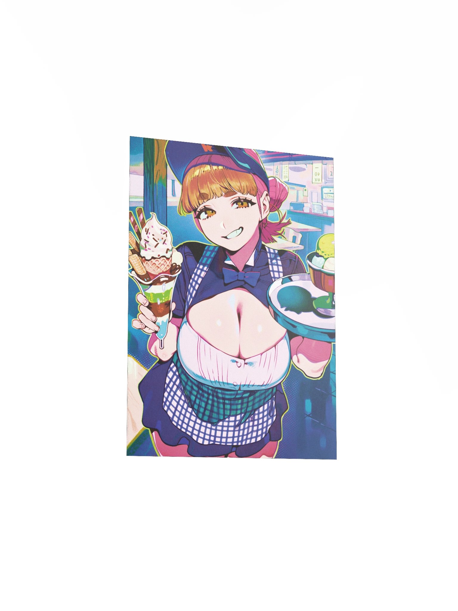 Smug Ice Cream Girl Print product image (3)