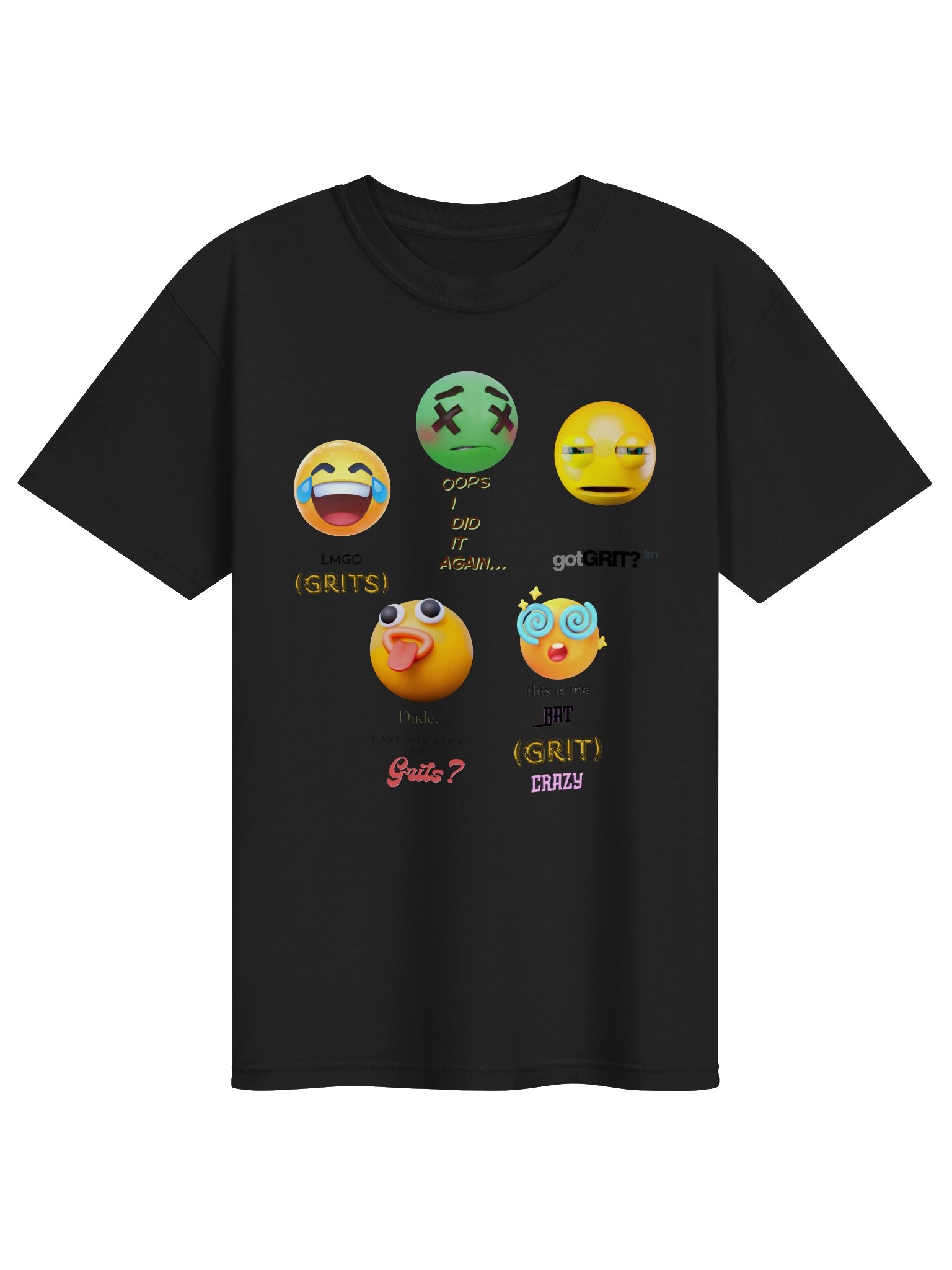 Grits? Emoji Chaos Graphic Tee product image (11)