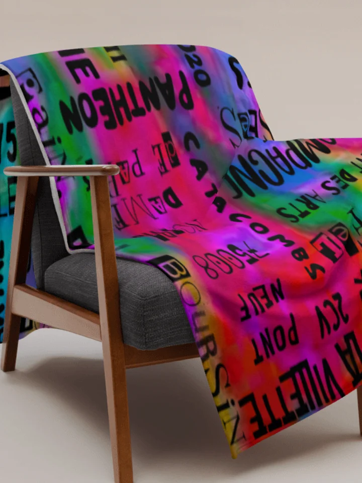 PARIS WORDS - BLANKET - 2 SIZES product image (1)