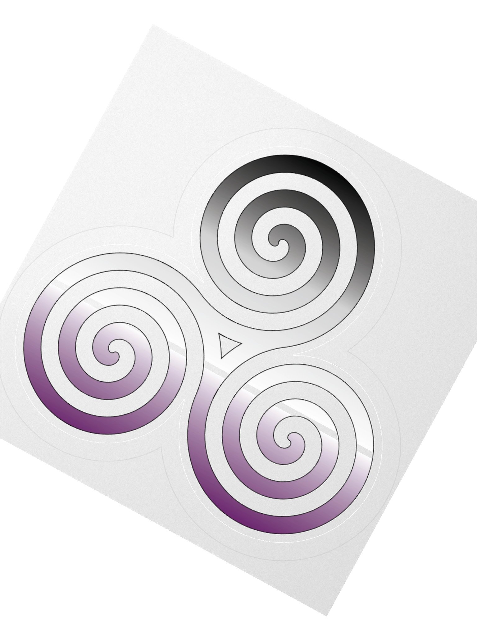 Asexual Pride Gradient Celtic Triskelion Sticker product image (5)