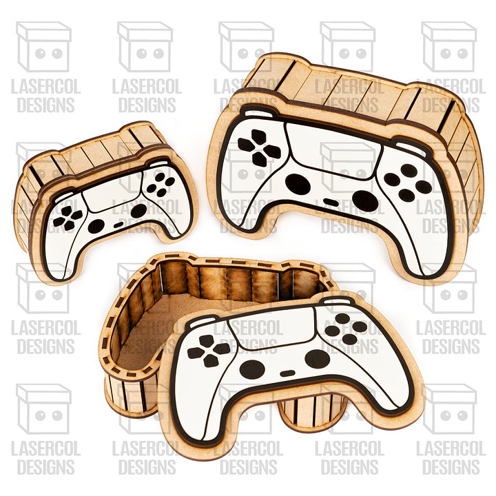 Controller Shaped Boxes Bundle (Set 1-2) - Laser Cut Files product image (2)