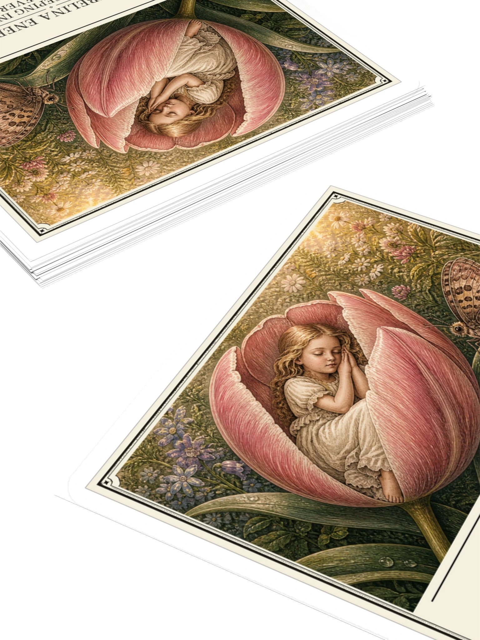Thumbelina Energy Tiny Poised Sleeping Flower Away -- Andersens Fairy Tales Sticker product image (4)