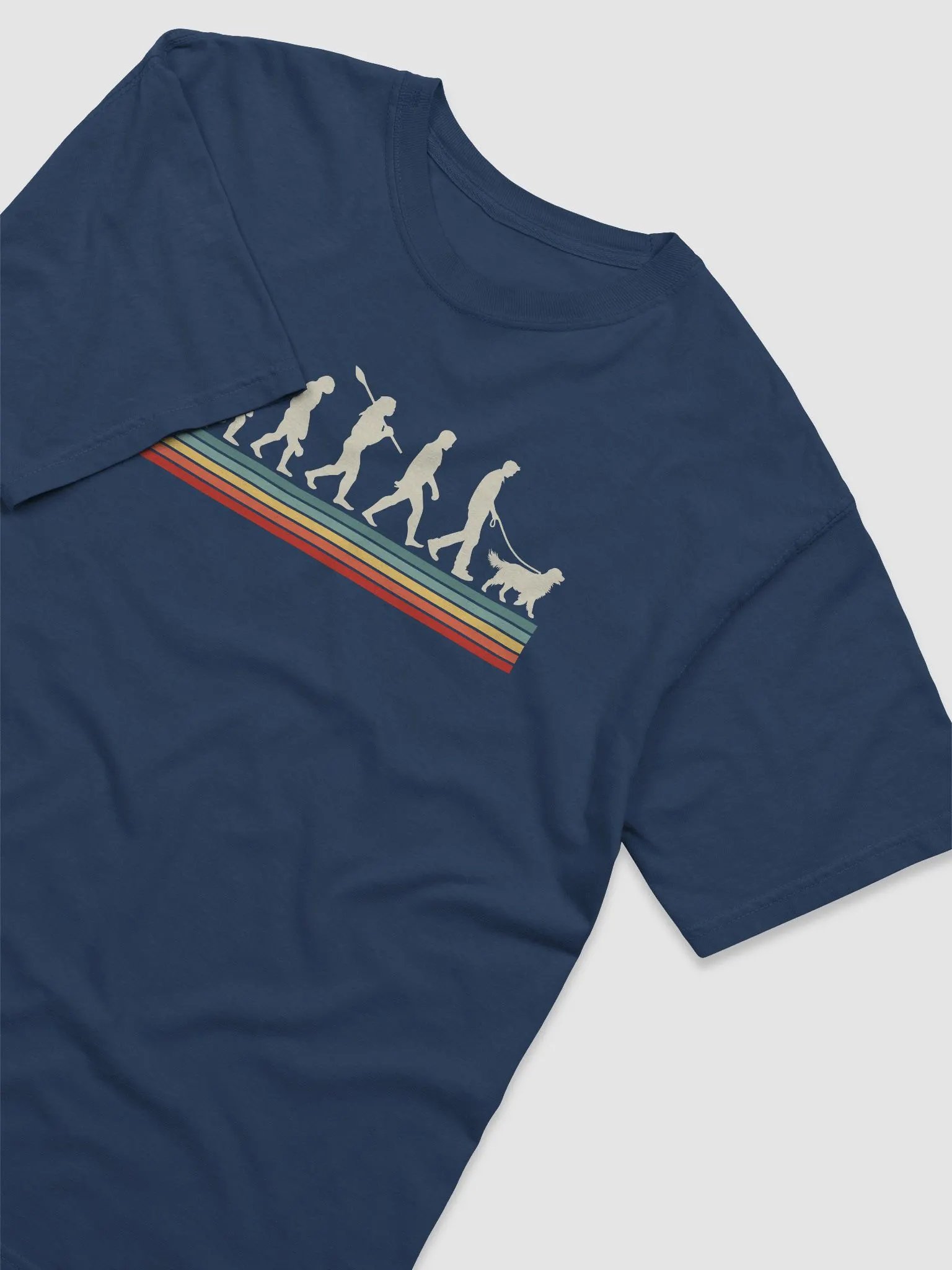 The Evolution of a Dog Lover T-Shirt with a Golden Retriever | Funny Retro T-Shirt for Golden Retriever Paw-rents product image (7)
