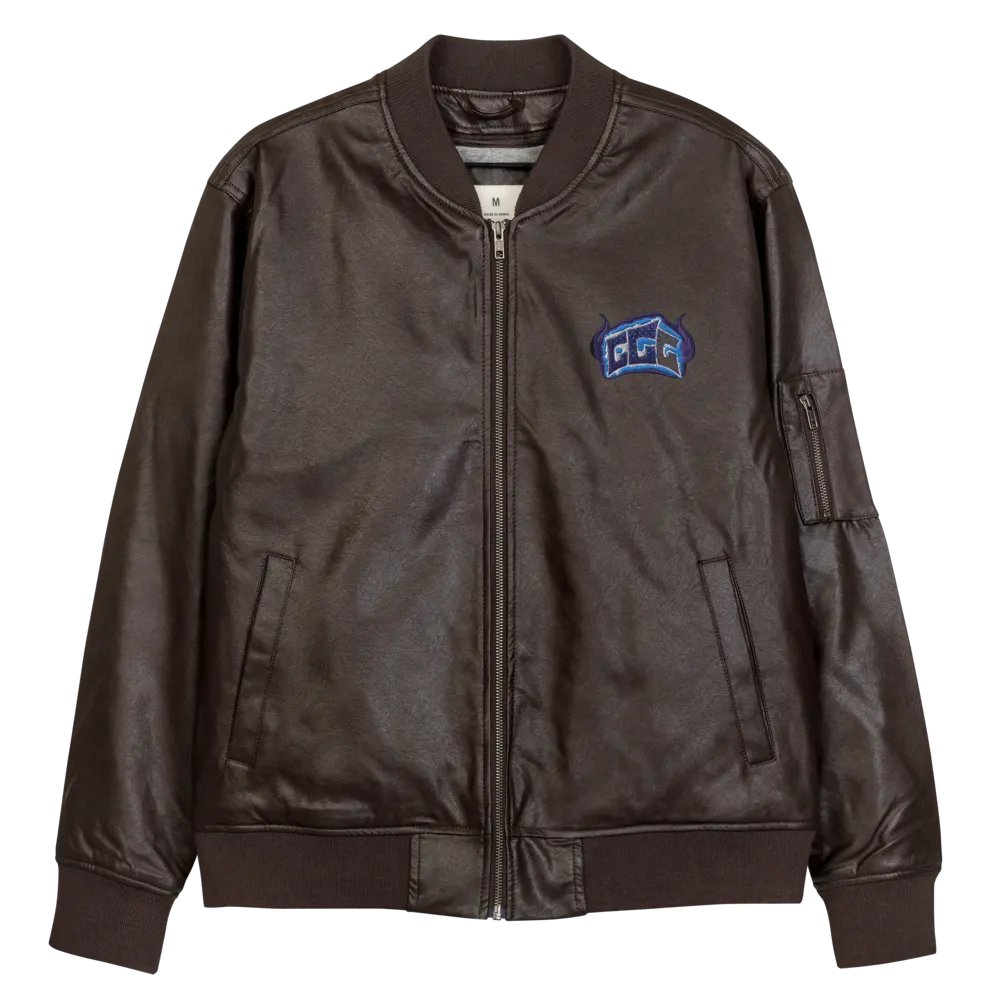 GGG Fire Logo Leather Jacket product image (11)