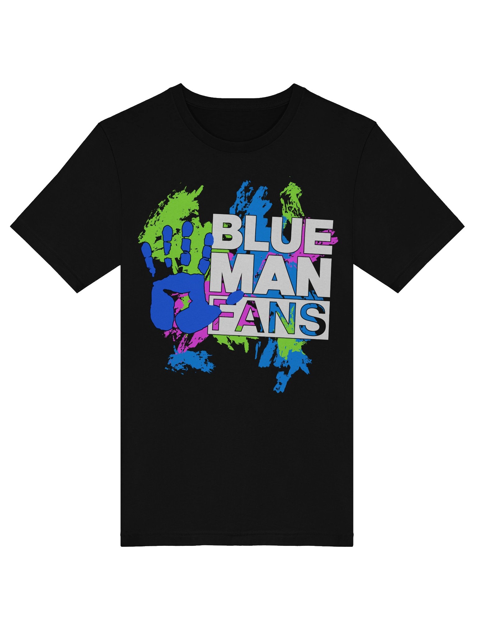 Blue Man Fans Paint Splatter T-Shirt product image (5)