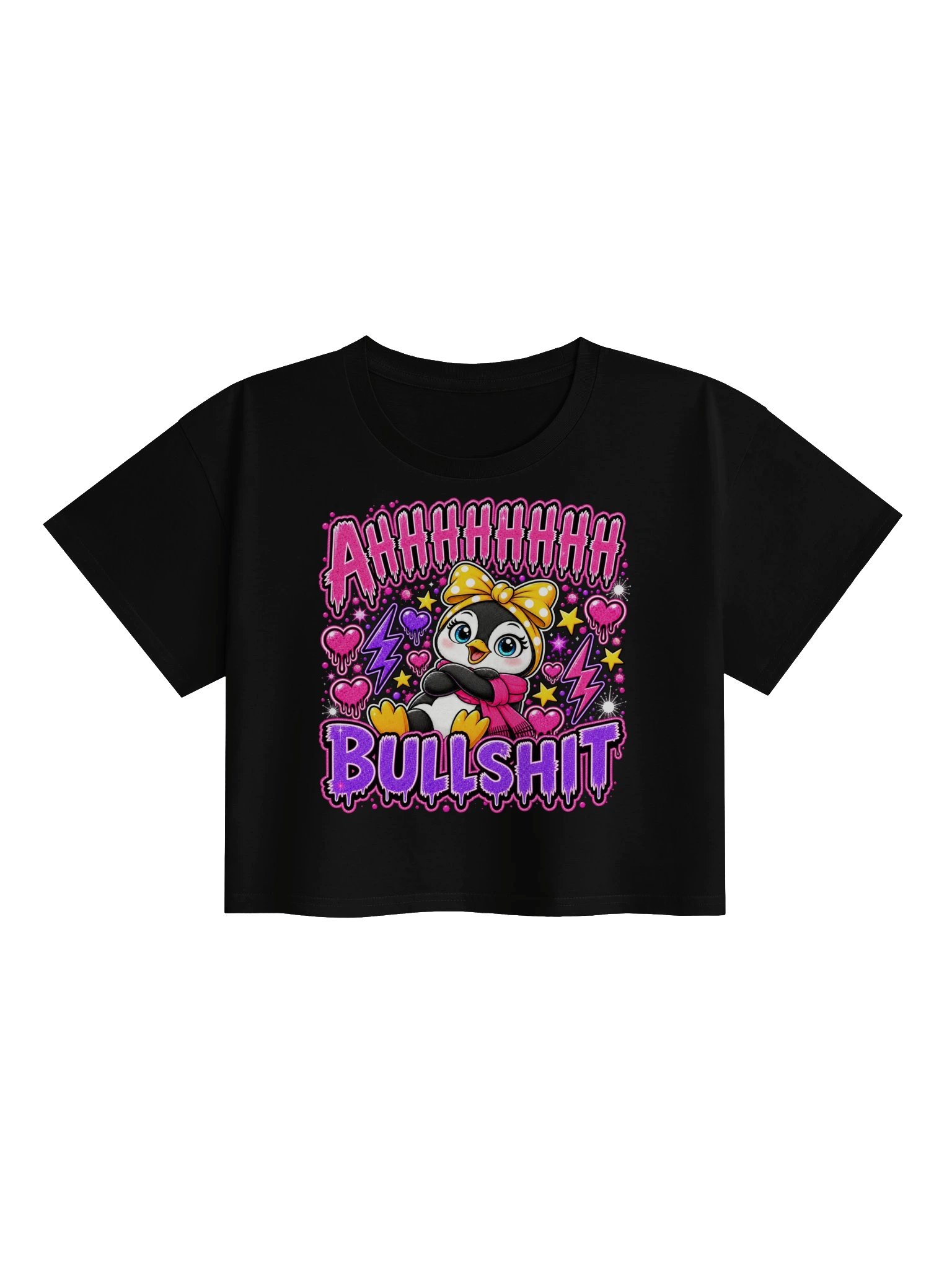AHHHHHH Bullshit Lulu Pink Chaos Crop Top product image (1)