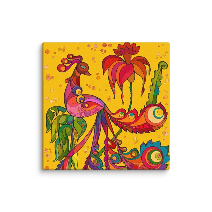 Whimsical Wonderland Canvas Art - Tropical Bird product image (1)