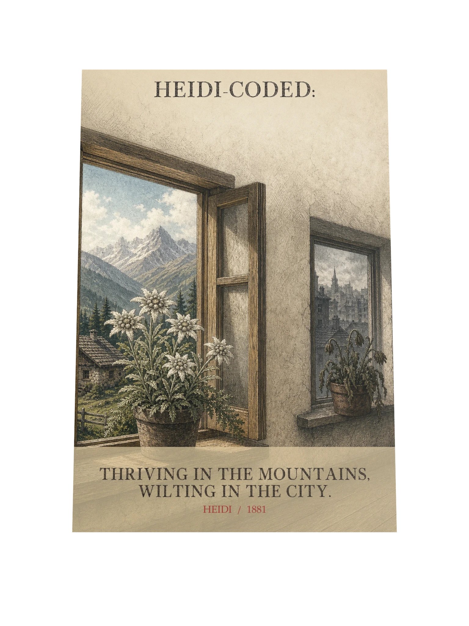 Heidi Coded Thriving Mountains Wilting City -- Heidi Art Print product image (9)