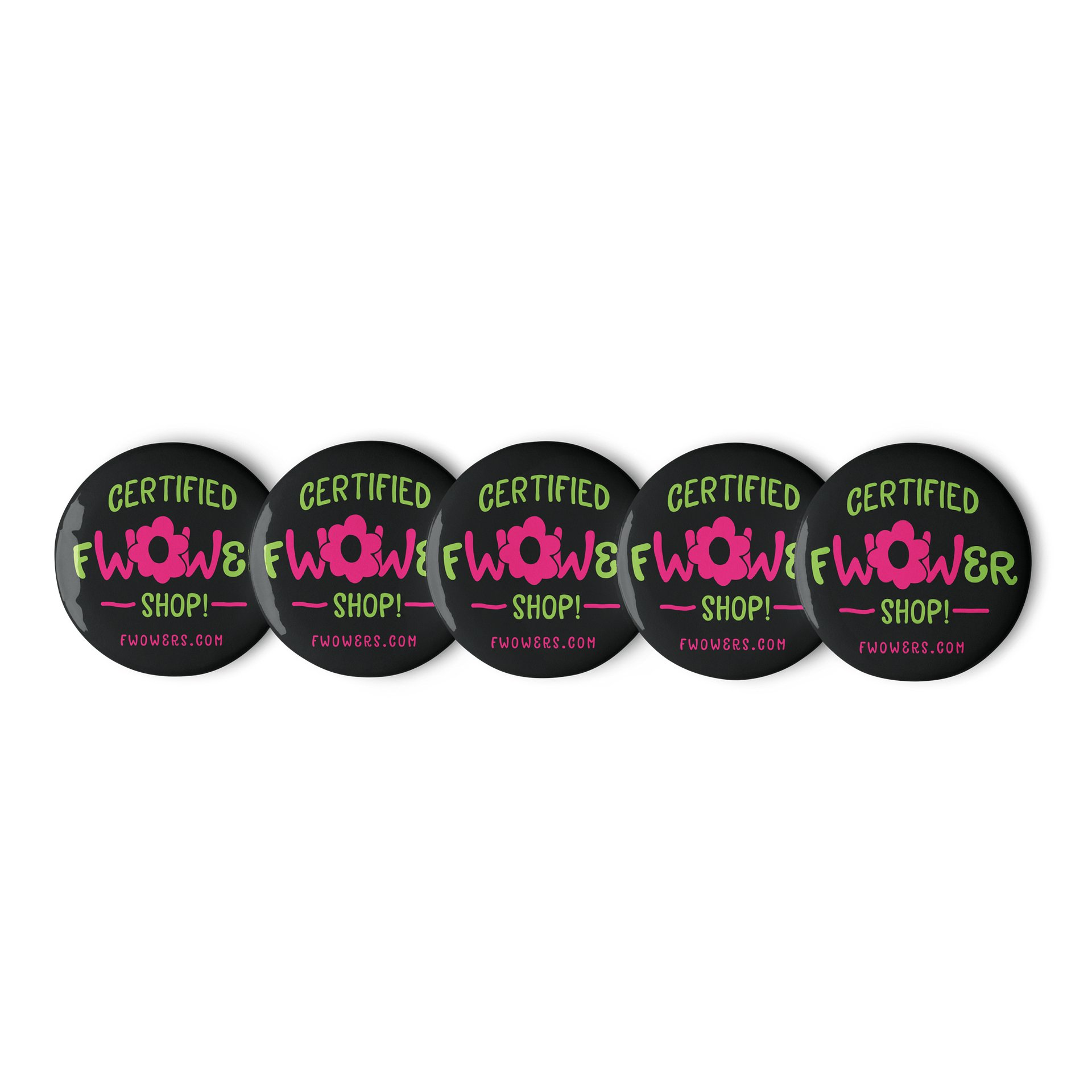 Certified fWOWer Shop!™ Buttons Black (Set of 5) product image (1)