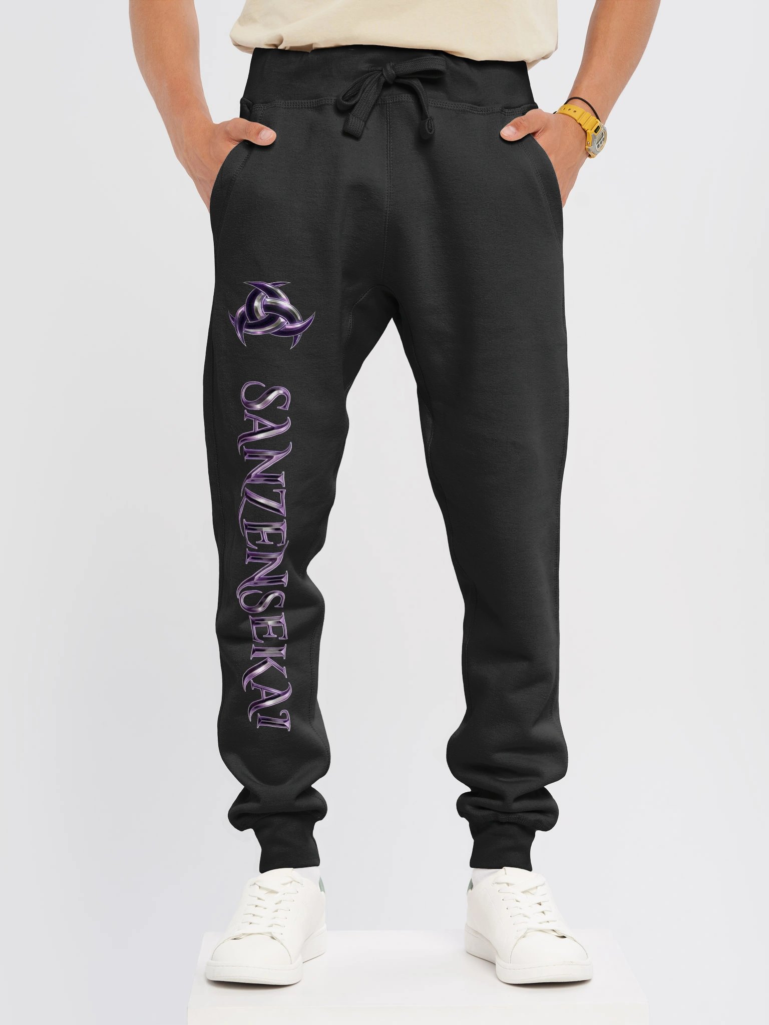 Sanzensekai Branded Fleece Joggers product image (3)