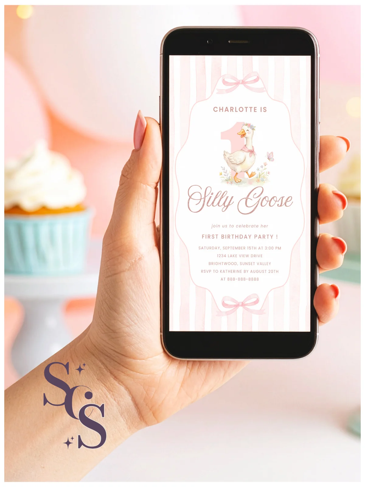 Elegance Phone Display Mockup 1080x1920px for Digital Product & Invitations product image (2)