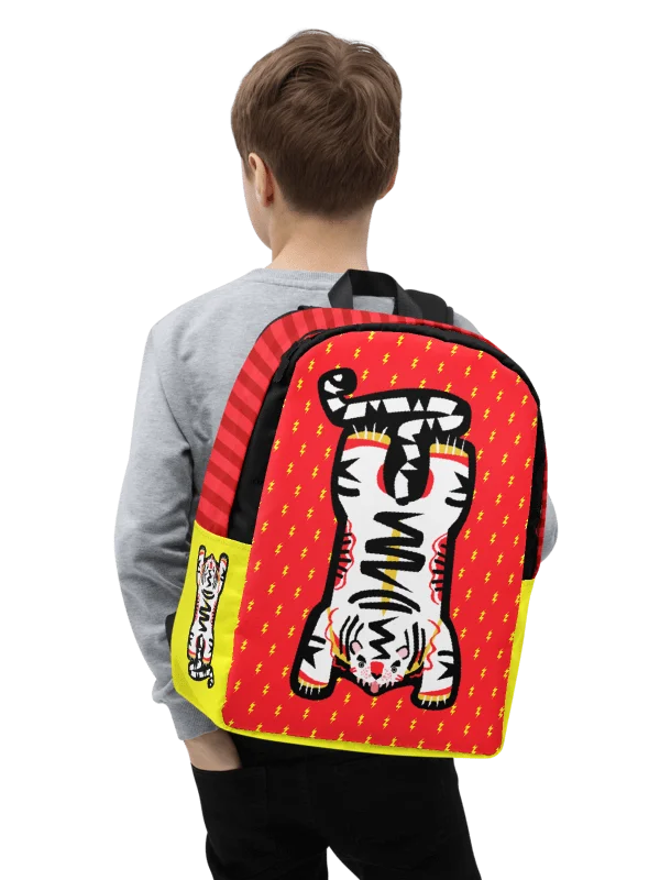 Orange and Yellow Tiger Backpack product image (2)