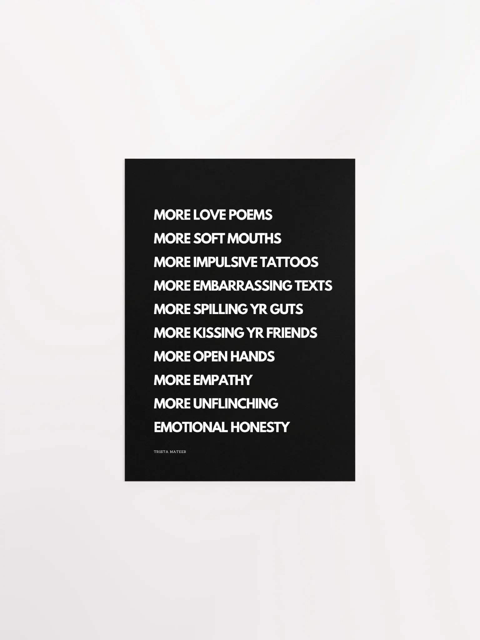 More Love Poems Art Print product image (1)