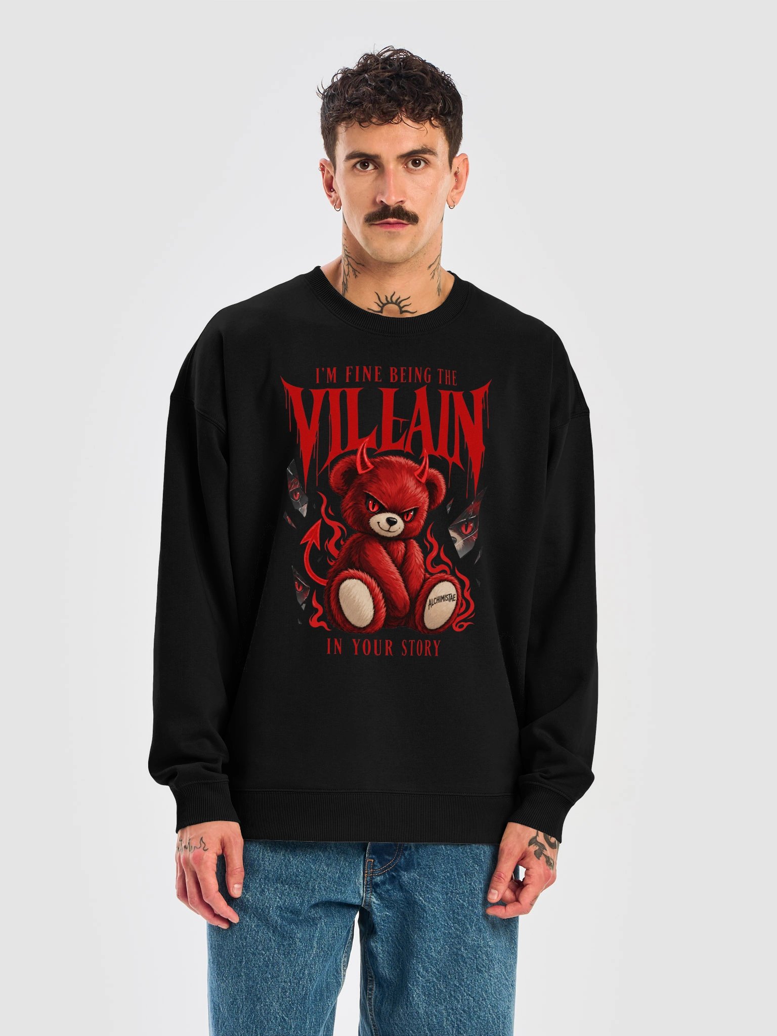 Sweatshirt Unisexe Oversize Coton Bio Poids Lourd – THE VILLAIN product image (2)