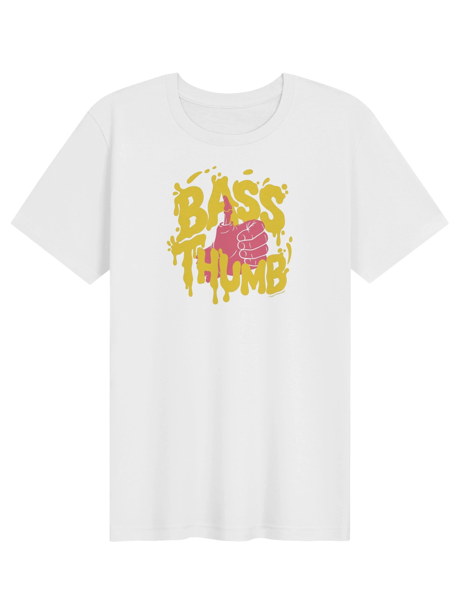 Bass Thumb Fishing Tee - Yellow/Pink product image (1)