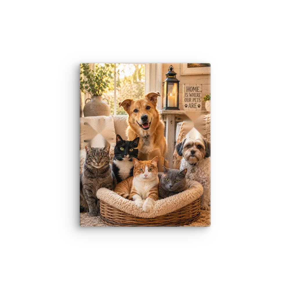 Home Is Where Our Pets Are Canvas Wall Art product image (1)