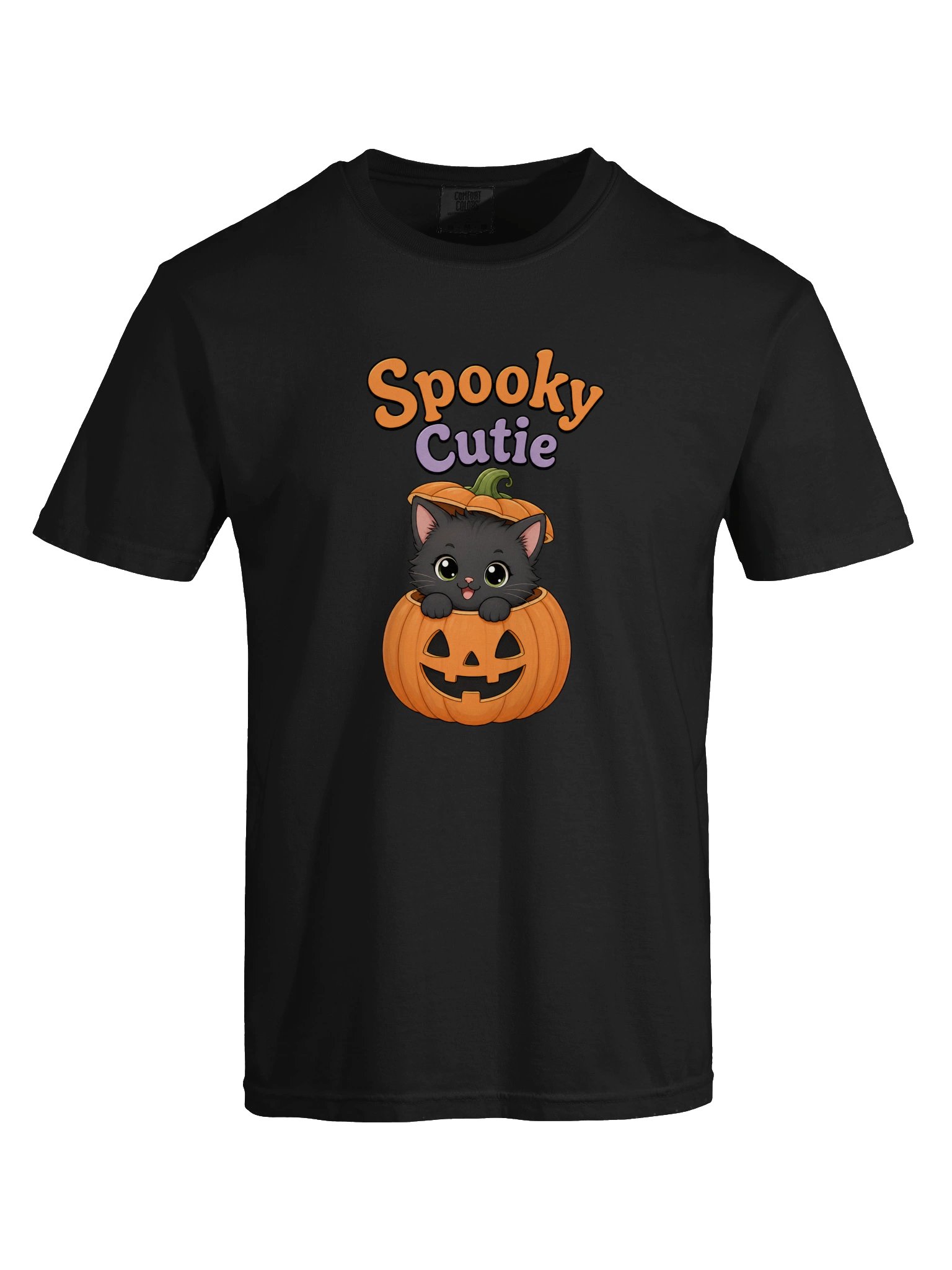 Spooky Cutie Black Kitten Pumpkin Tee product image (33)