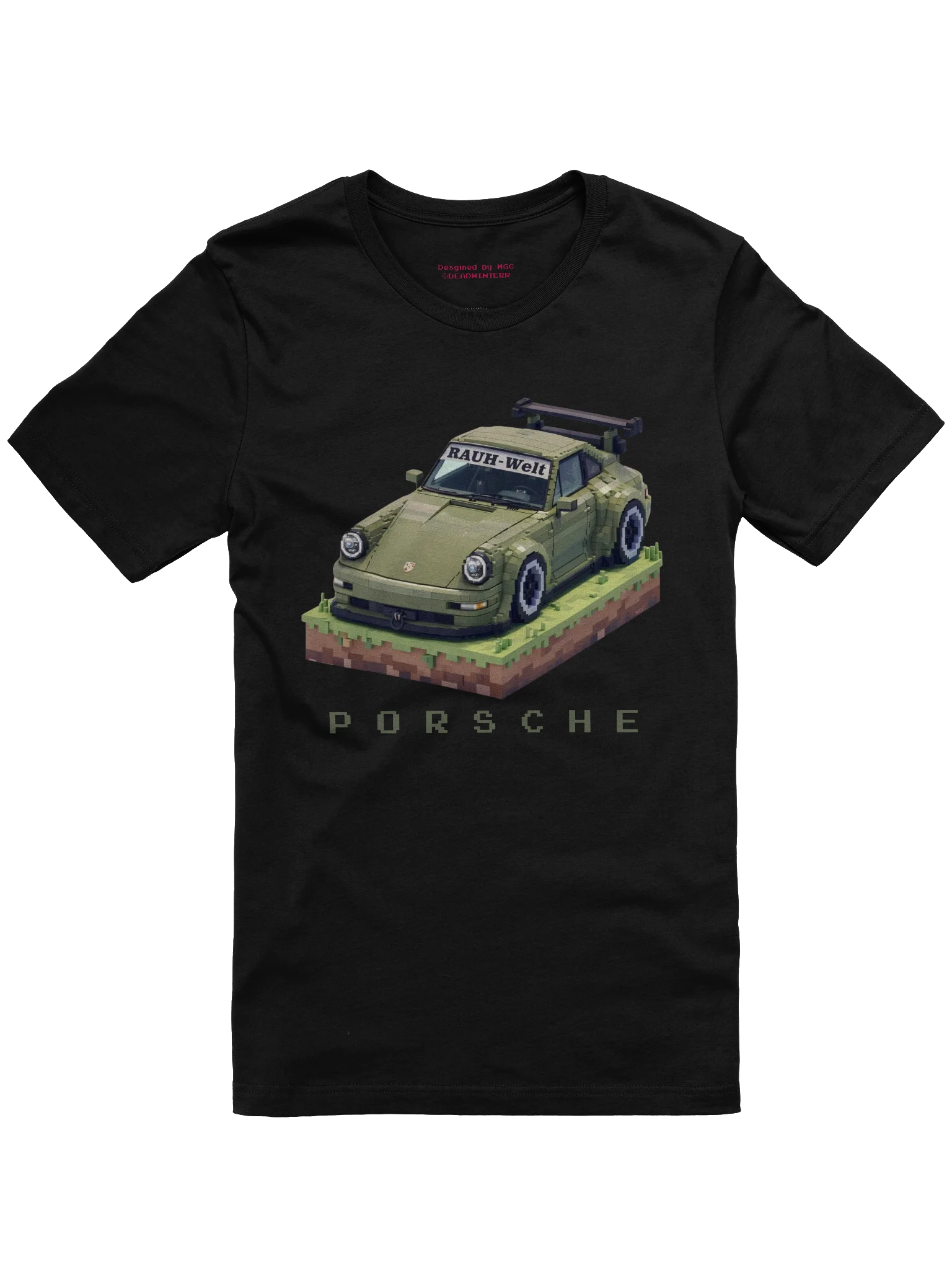 Black Olive Porsche 993 RWB "Corndog" Rauh-Welt Begriff Shirt (Pixel, Retro, Minecraft) product image (3)