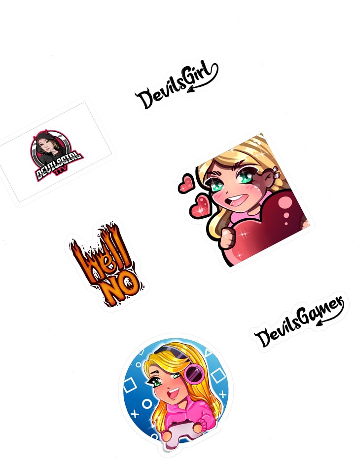 Devilsgirl TTV Gaming Sticker Sheet product image (1)