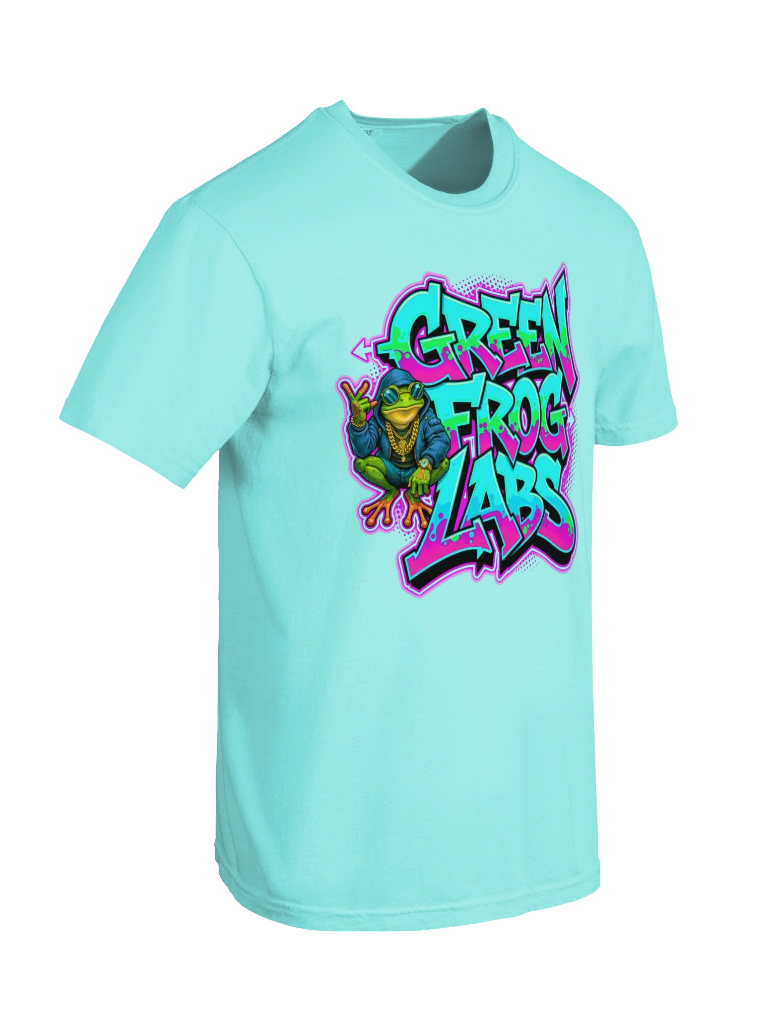 Green Frog Labs Graffiti Logo - Neon Frog Scientist Tee product image (10)