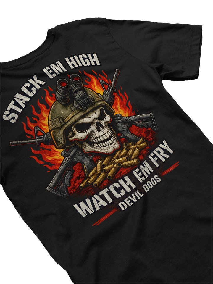 Stack Em High Watch Em Fry / Devil Dogs Combat Metal Tee product image (1)