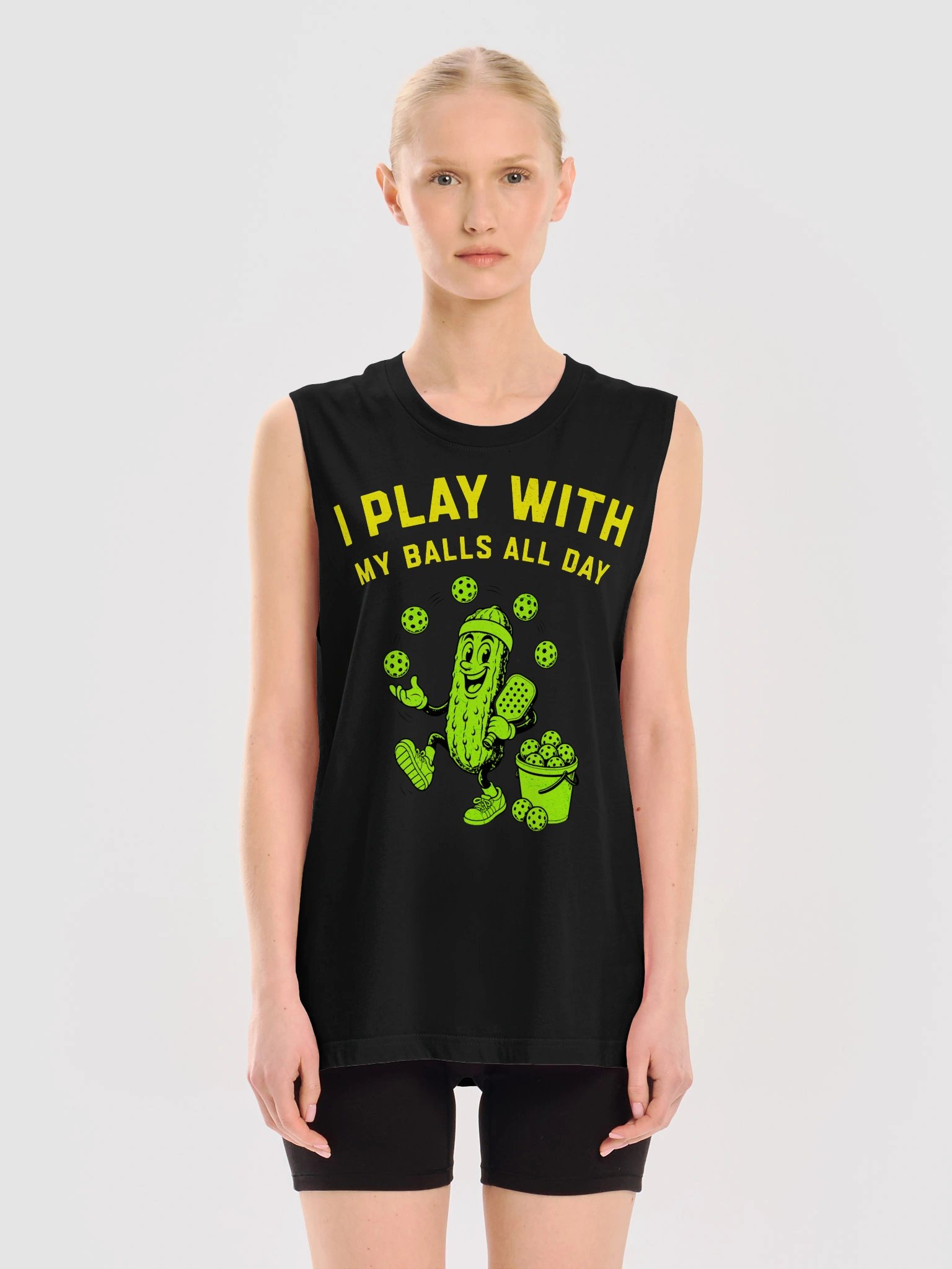 I Play With My Balls All Day Pickleball Tank Top Funny Player Gift product image (2)