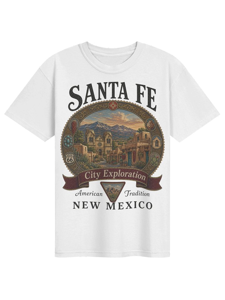 Vintage Santa Fe Shirt, New Mexico Graphic Tee, Comfort Colors 1717 Southwest Travel T-Shirt product image (1)