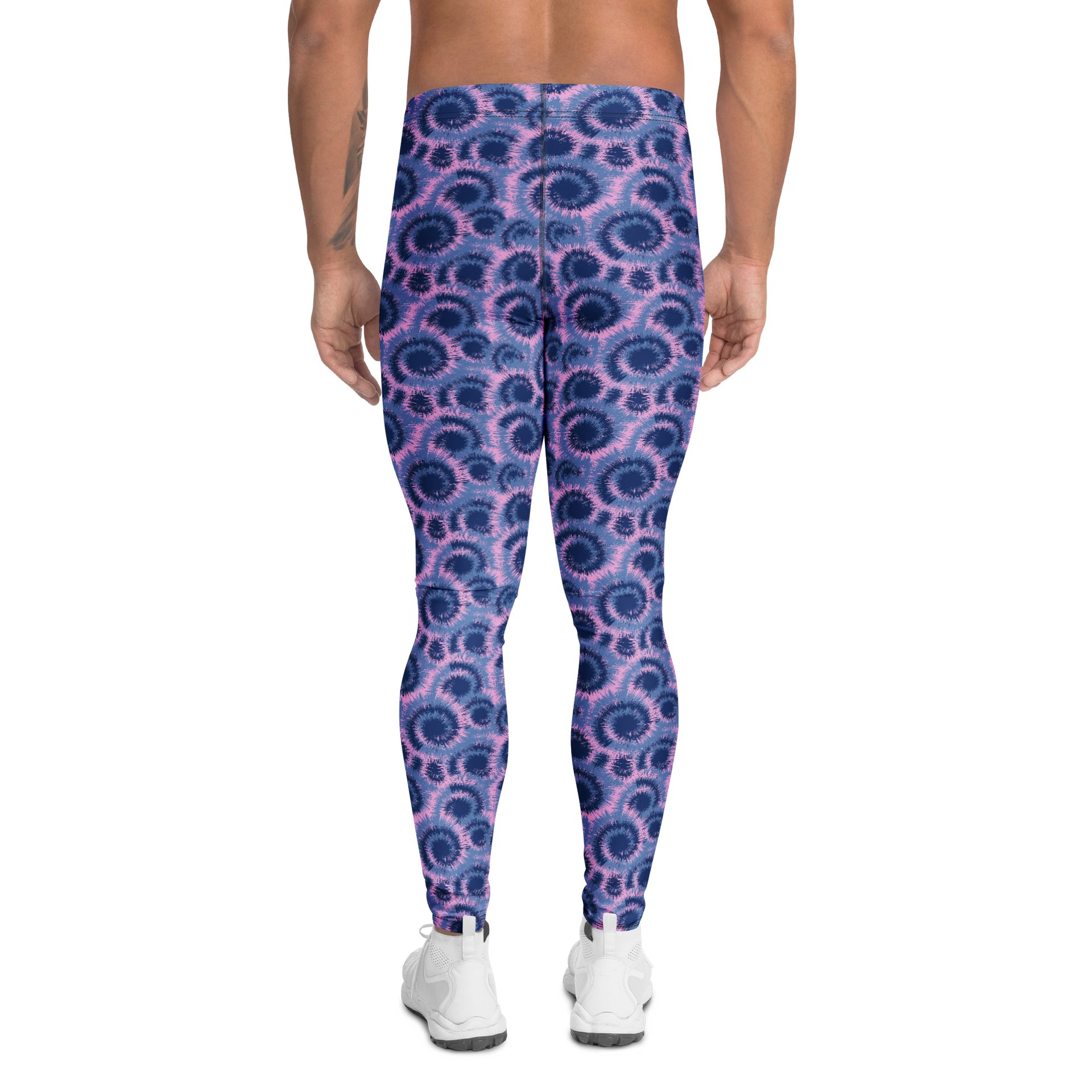 Comfortable Men’s Leggings: Bold Colorful Tie-Dye product image (2)