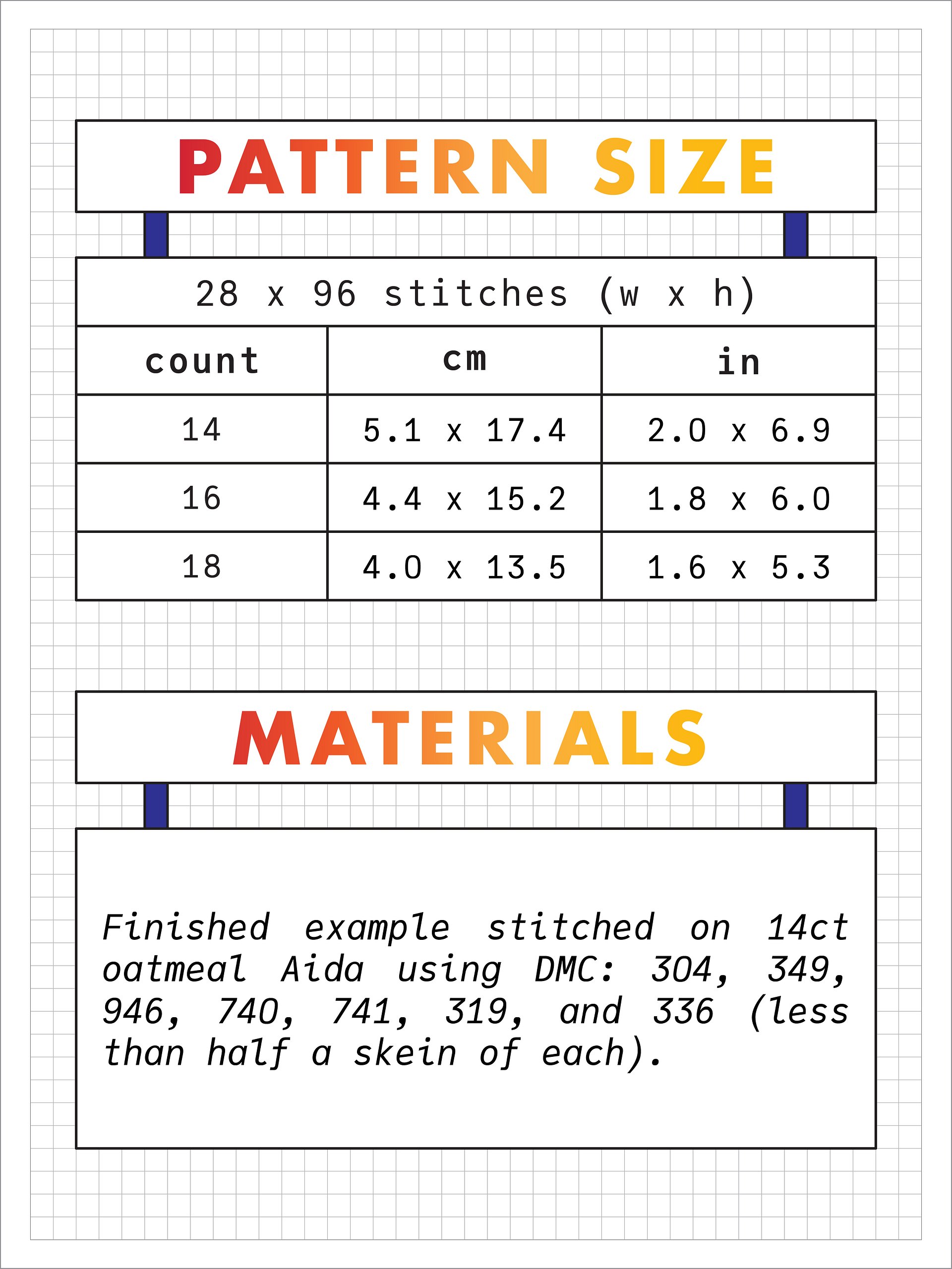 Falling Leaves Bookmark • Blackwork Cross Stitch Pattern • PDF Digital Download product image (3)