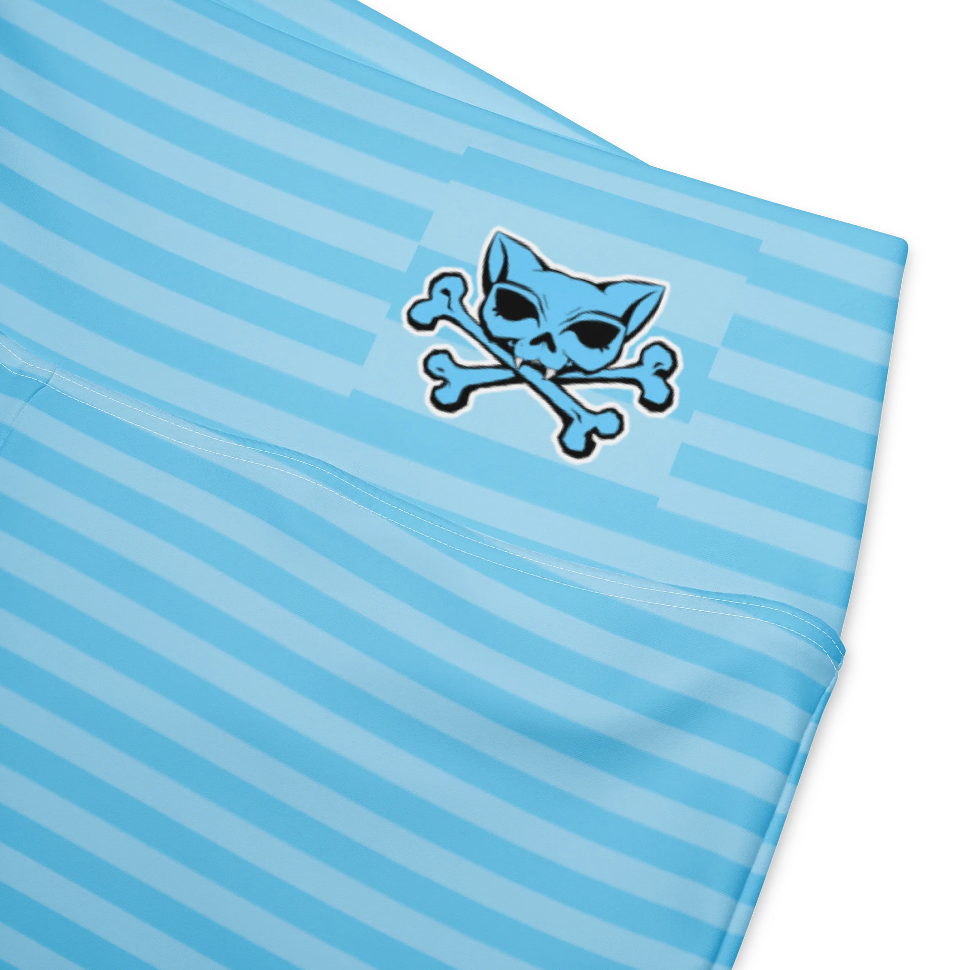 Light Blue Stripped Kat Skull Flares product image (2)