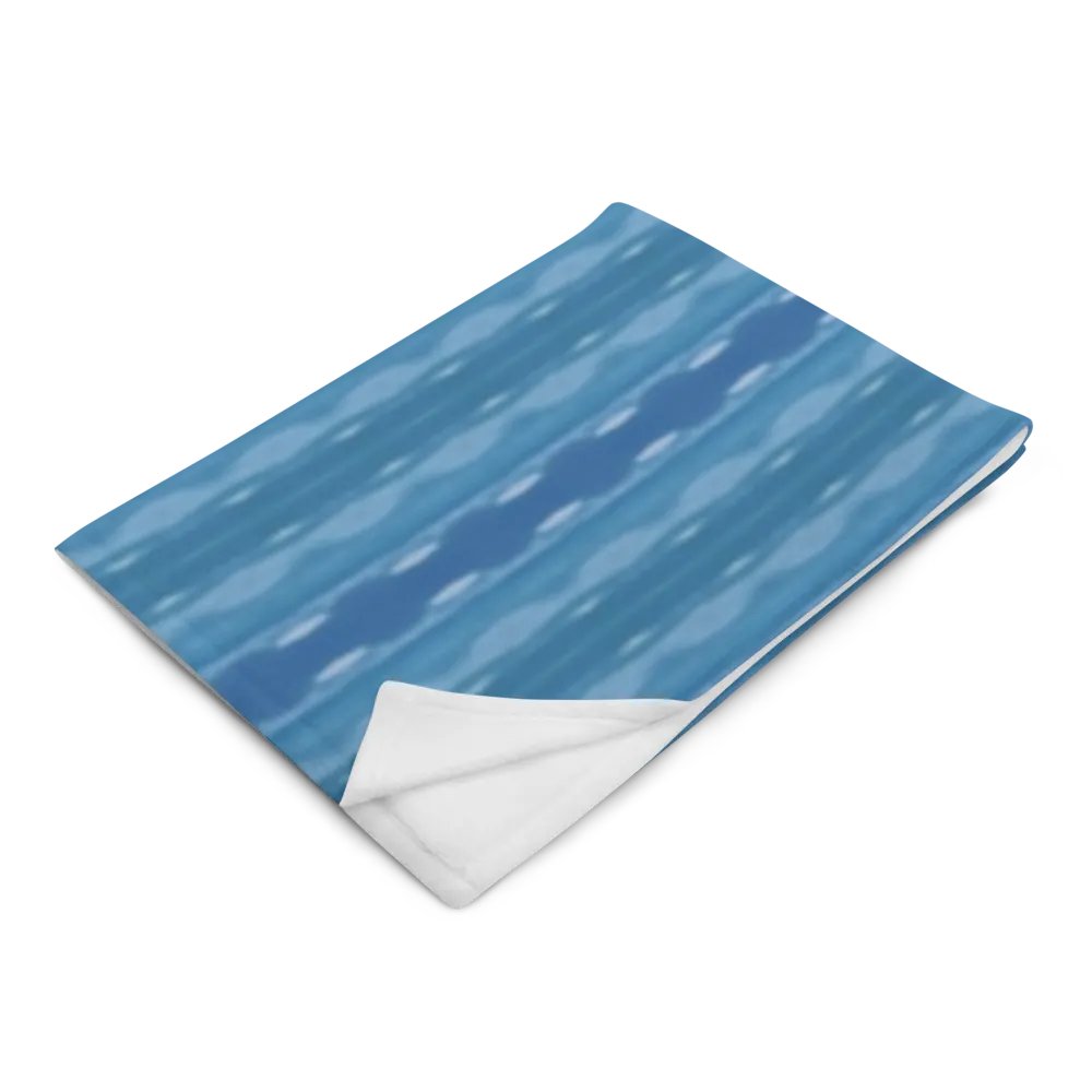 Ocean Blue Striped Throw Blanket product image (4)