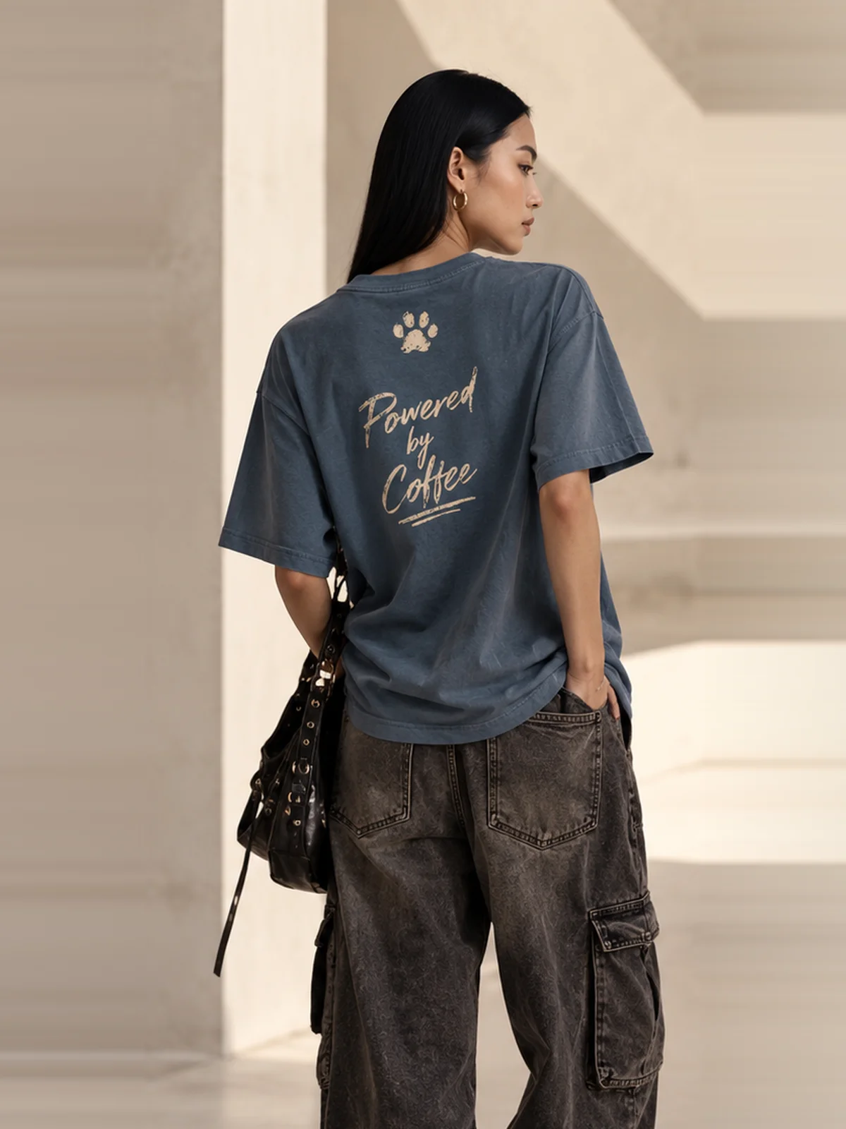 CUP OF ATTITUDE - Funny Coffee Cat Graphic T-Shirt product image (2)