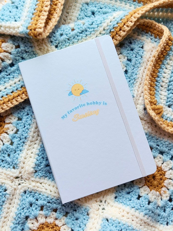 My Favorite Hobby is Smiling Hardcover Journal product image (1)
